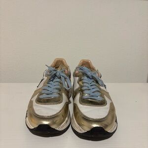 Golden Goose Sneakers in Gold and White